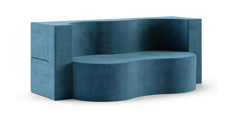 Rozkládací pohovka TWIST MODRÁ SZTRUKS 120x200