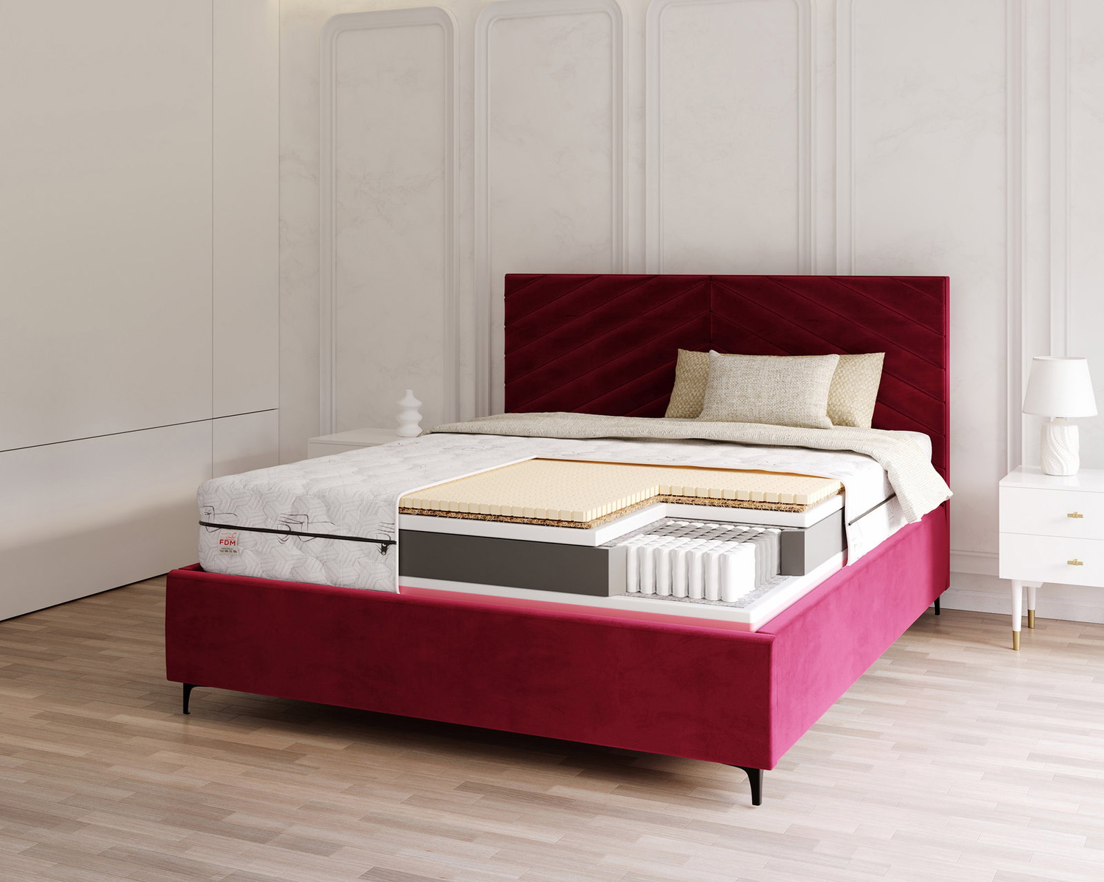 Taštičkový matrac VENETO CARBON 90x200x22cm