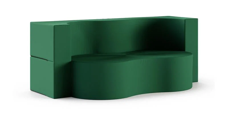 Rozkládací pohovka TWIST GARDEN ZELENÁ voděodoná 120x200