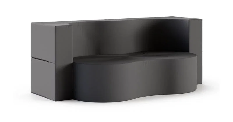 Rozkládací pohovka TWIST GARDEN TMAVĚ ŠEDÁ voděodoná 120x200