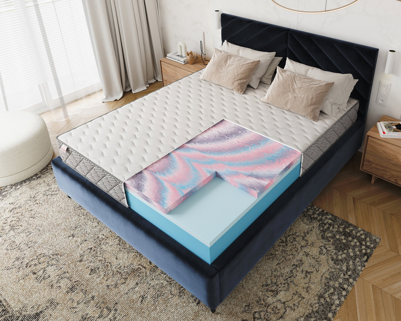 Penový matrac NORDIC SILVERCARE 90x200x24cm