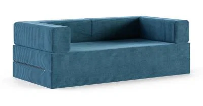 Rozkládací pohovka AVIO MODRÁ SZTRUKS 200x200