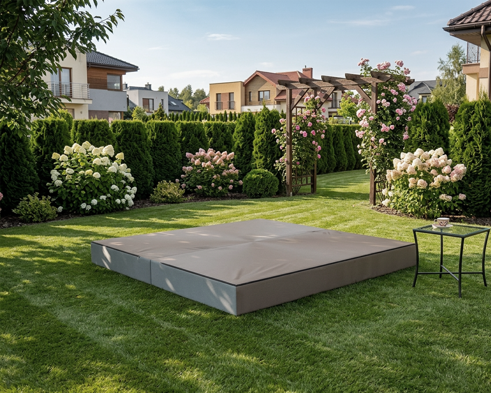 Rozkladacia pohovka AVIO GARDEN HNEDÁ vodeodoná 200x200