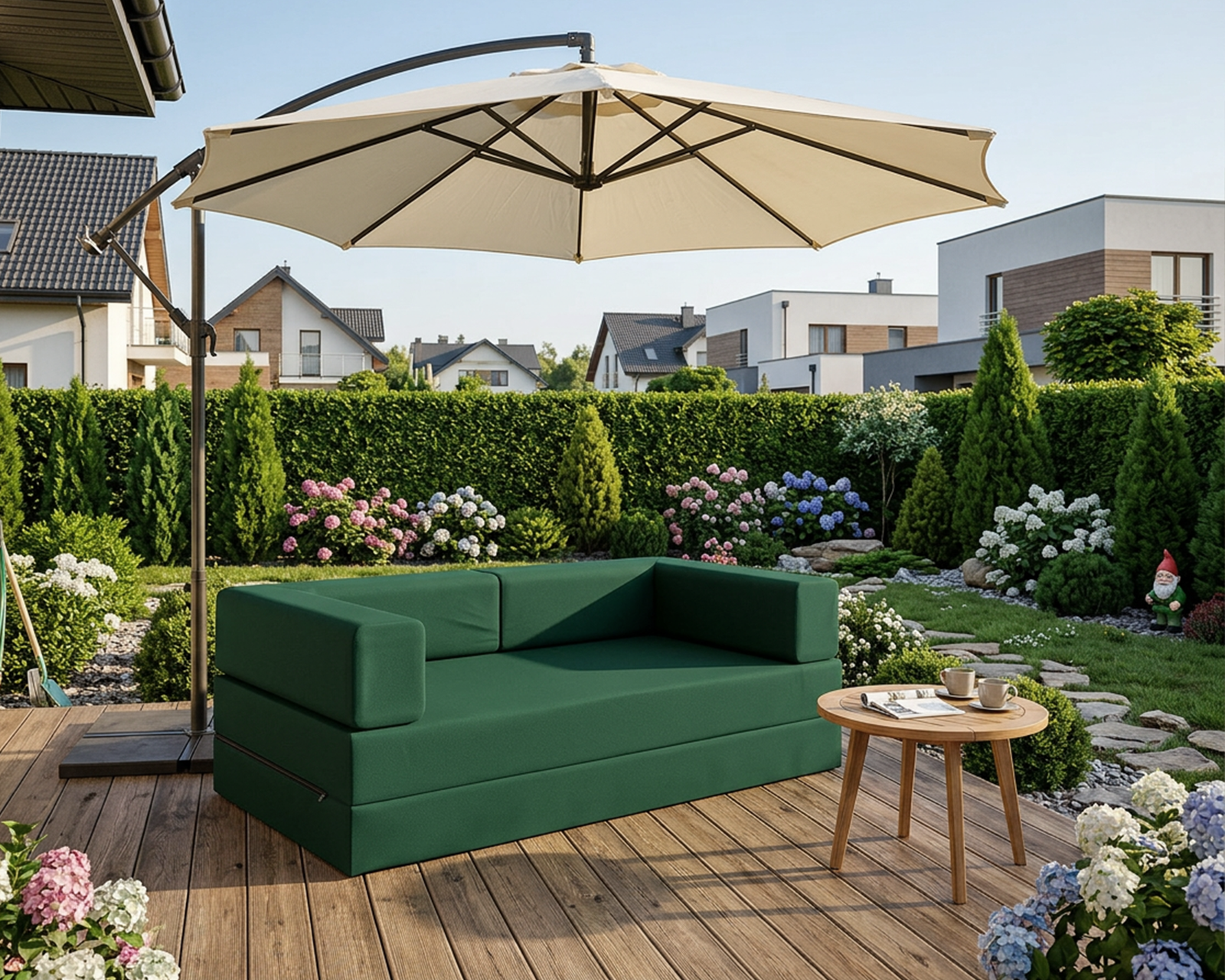 Rozkladacia pohovka AVIO GARDEN ZELENÁ vodeodoná 200x200