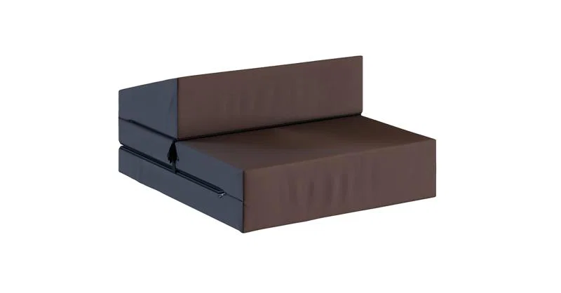 Rozkládací zahradní pohovka SUZI GARDEN HNĚDÁ voděodolná 70x200 výška 9 cm