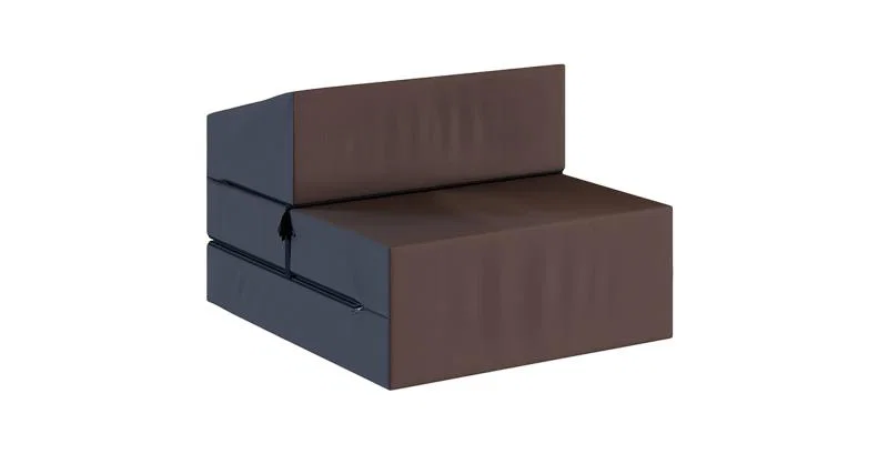 Rozkládací zahradní pohovka SUZI GARDEN HNĚDÁ voděodolná 70x200 výška 14 cm