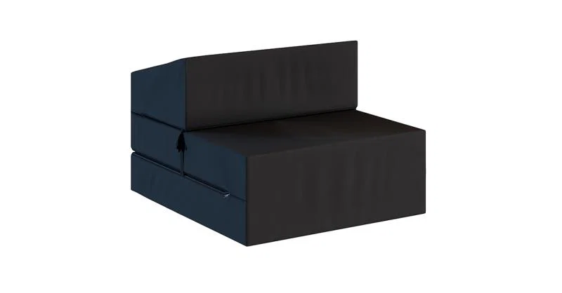 Rozkládací zahradní pohovka SUZI GARDEN ČERNÁ voděodolná 70x200 výška 14 cm