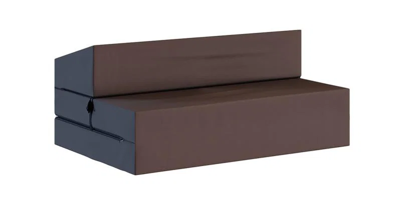 Rozkládací zahradní pohovka SUZI GARDEN HNĚDÁ voděodolná 120x200 výška 14 cm