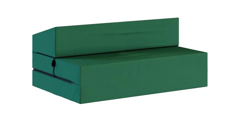 Rozkládací zahradní pohovka SUZI GARDEN ZELENÁ voděodolná 120x200 výška 14 cm