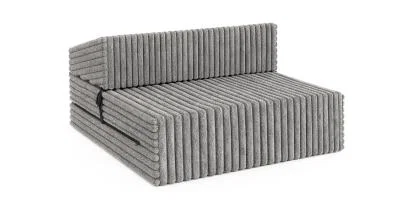 Rozkládací pohovka SUZI TMAVĚ ŠEDÁ SZTRUKS 70x200 výška 9 cm