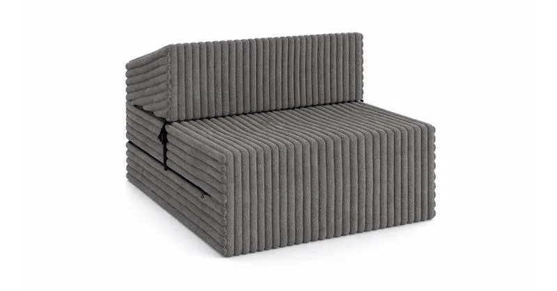 Rozkládací pohovka SUZI TMAVĚ ŠEDÁ SZTRUKS 70x200 výška 14 cm