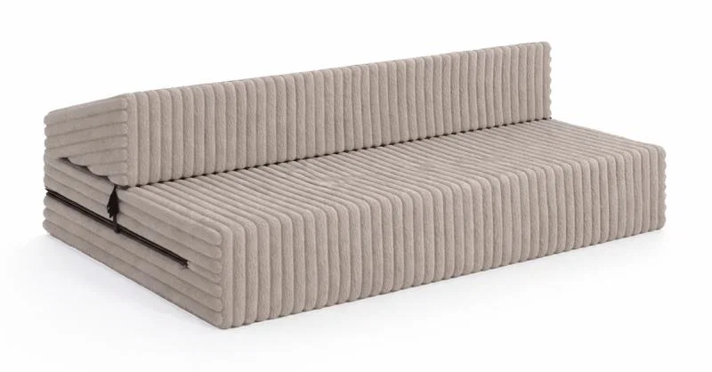 Rozkládací pohovka SUZI BÉŽOVÁ SZTRUKS 120x200 výška 9 cm