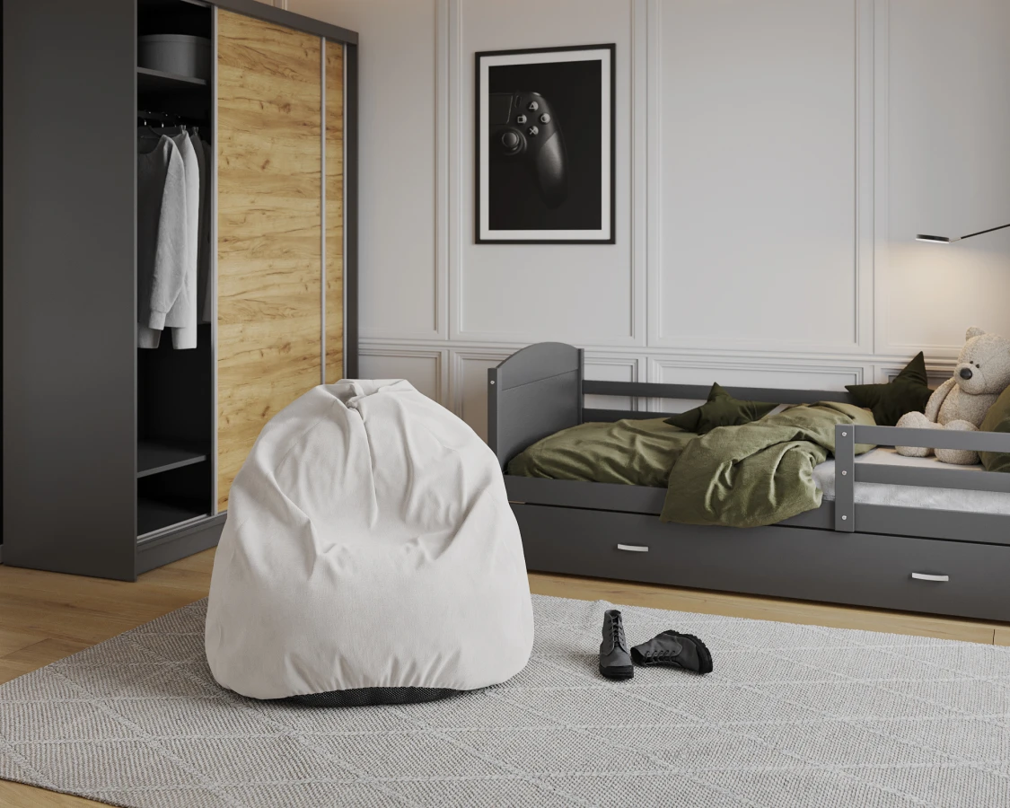 Sedací vak SAKO TRINITY biely 95x115 cm