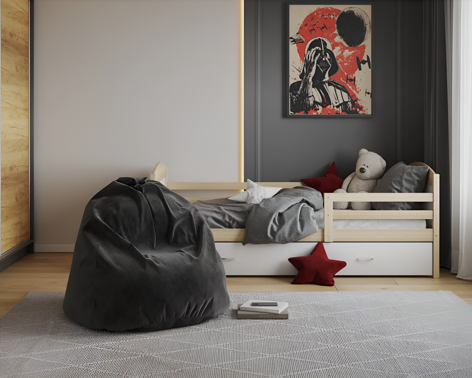 Sedací vak SAKO TRINITY čierny 95x115 cm