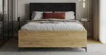 Postel SIERRA 180×200 s kovovým zdvižným roštem TRINITY Dub Craft - Černá