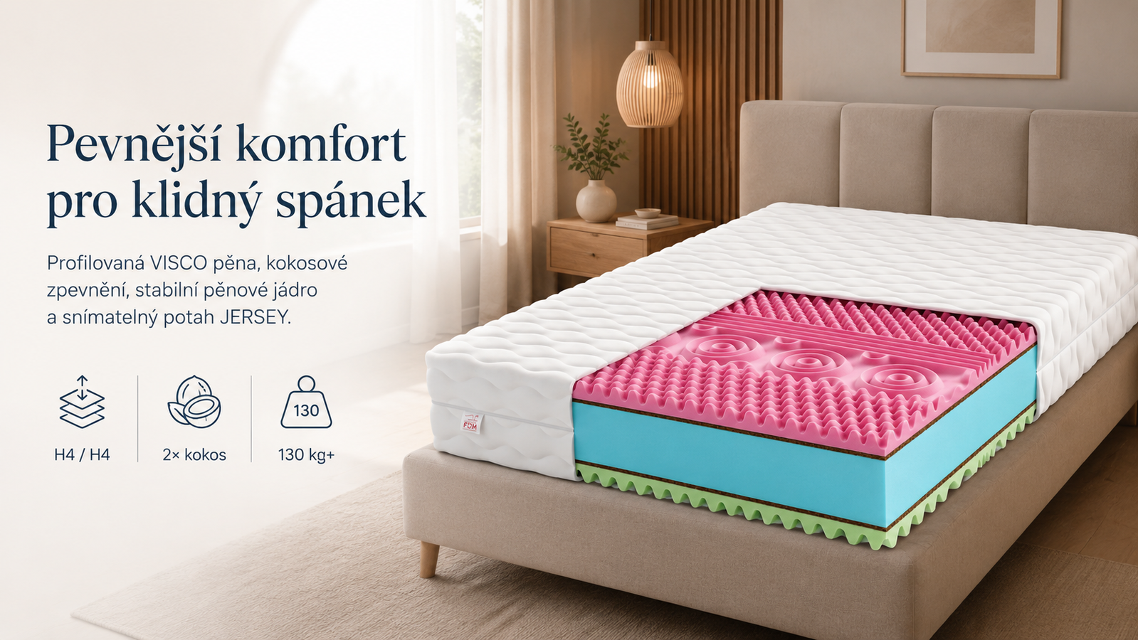 Penový matrac SIESTA JERSEY 90x200x20cm