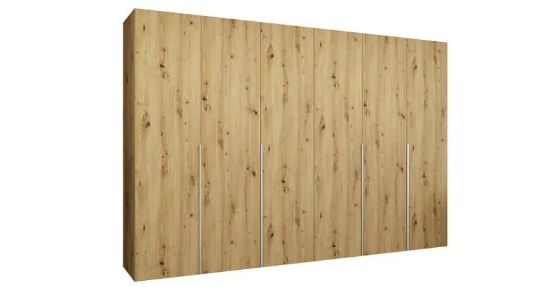 Šatní skříň ALICANTE 1, 300×202×52cm | Dub Artisan / Kašmírové úchyty