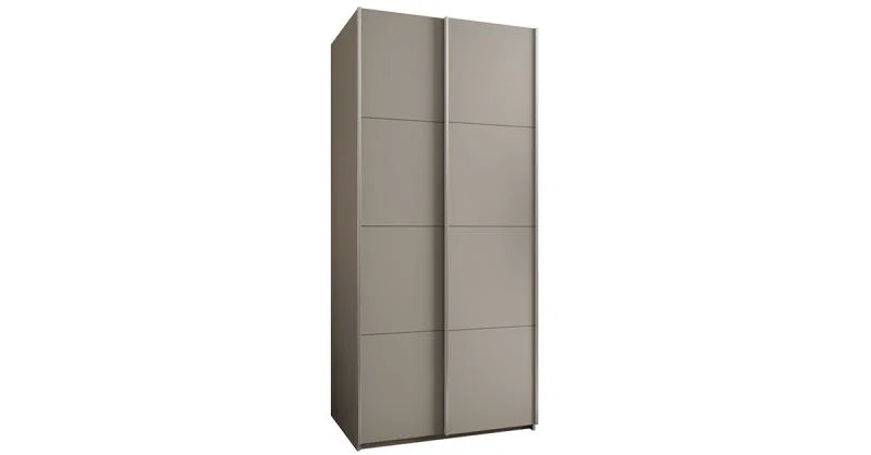 Šatní skříň LUX 1 s posuvnými dveřmi, 120×245,5×64 Kašmír / stříbrné