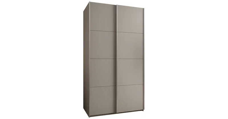 Šatní skříň LUX 1 s posuvnými dveřmi, 140×245,5×64 Kašmír / stříbrné