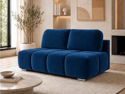 Dvoumístná rozkládací pohovka LUCY MINI | 195x104x89cm | MONOLITH MODRÁ