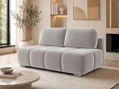 Dvoumístná rozkládací pohovka LUCY MINI | 195x104x89cm | MONOLITH ŠEDÁ