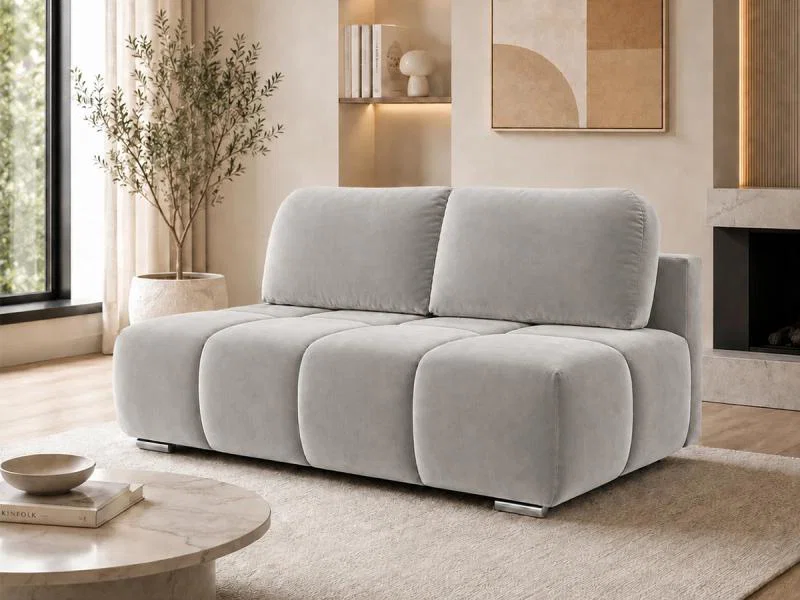Dvoumístná rozkládací pohovka LUCY MINI | 195x104x89cm | MONOLITH ŠEDÁ