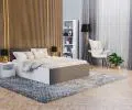 Manželská postel PANAMA KLASIK 180x200 + rošt BÍLÁ-ŠEDÁ