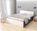 Manželská postel PANAMA KLASIK 180x200 + rošt BÍLÁ-ŠEDÁ