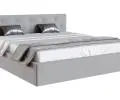 Čalouněná postel CRYSTAL šedá 180x200 s dřevěným roštem