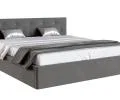 Čalouněná postel CRYSTAL grafit 140x200 s dřevěným roštem