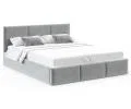 Čalouněná postel AMBER 140x200 Šedá Trinity s úložným prostorem dřevěný rošt