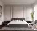 Čalouněná postel CRYSTAL grafit 90x200 s kovovým roštem