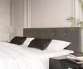 Čalouněná postel CRYSTAL grafit 90x200 s kovovým roštem