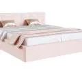Čalouněná postel CRYSTAL růžová 90x200 s kovovým roštem