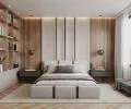 Čalouněná postel PLATINUM bílá šedá 160x200 Trinity s dřevěným roštem