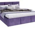 Čalouněná postel AMBER 160x200 Fialová Trinity s úložným prostorem dřevěný rošt