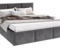 Čalouněná postel AMBER 180x200 Grafit Trinity s úložným prostorem dřevěný rošt
