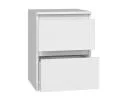 Noční stolek MALWA M2 se 2 zásuvkami BÍLÁ