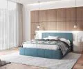 Čalouněná postel FLORIDA 180x200 s kovovým zdvižným roštem TYRKYSOVÁ