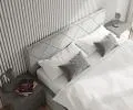 Luxusní postel CARO 90x200 s kovovým zdvižným roštem ŠEDÁ