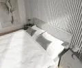 Luxusní postel CARO 120x200 s kovovým zdvižným roštem ŠEDÁ