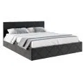 Čalouněná postel CARO 140x200 s kovovým zdvižným roštem ČERNÁ