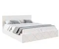 Čalouněná postel CARO 160x200 s kovovým zdvižným roštem BÍLÁ