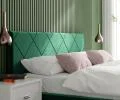 Čalouněná postel CARO 180x200 s kovovým zdvižným roštem ZELENÁ