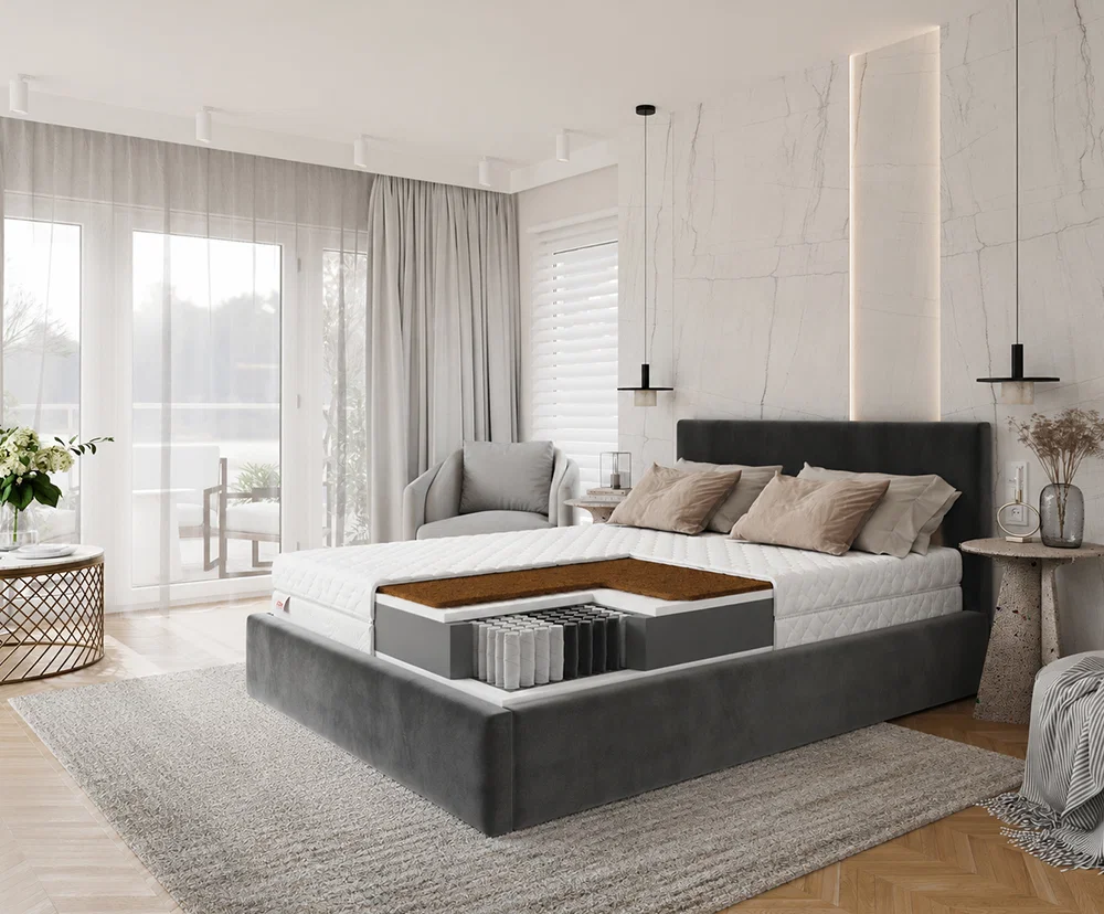 Taštičková matrace GRADO MAX JERSEY 80x200 cm s KOKOSEM 24 cm