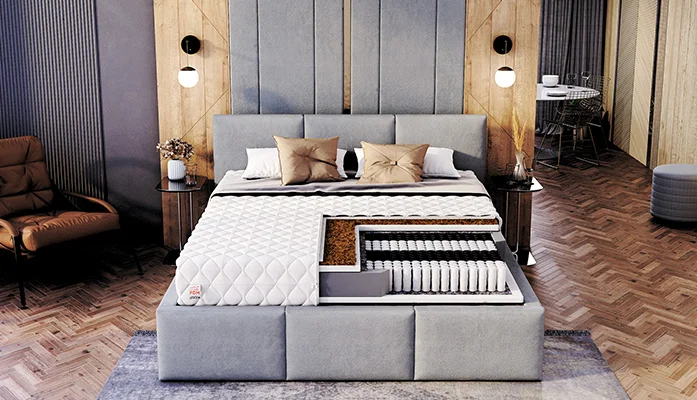 Taštičková matrace MERANO MAX JERSEY 90x200 cm s kokosem 24 cm