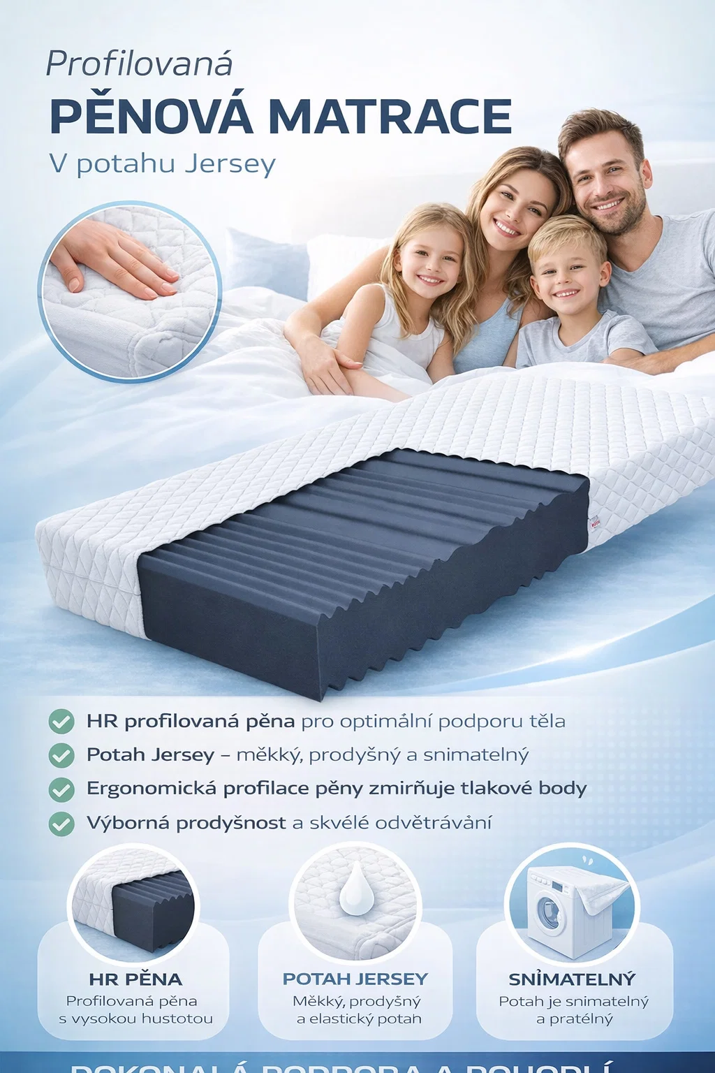 Pěnová matrace COMFORT PLUS 160x200 cm 10 cm