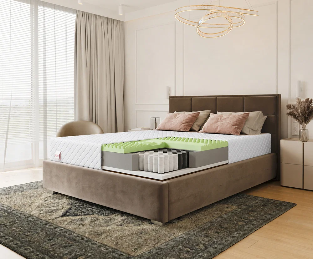 Taštičková matrace VASTO MAX JERSEY 140x200 cm s KOKOSEM 25 cm
