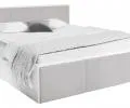 Manželská postel PANAMA T 160x200 se zvedacím kovovým roštem BÍLÁ ŠEDÁ