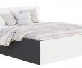Manželská postel PANAMA 140x200 se zdvižným roštem ŠEDA BILA
